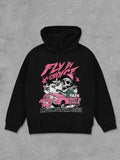 Women's Cartoon Skeleton & Letter Print Hoodie, Fashion Casual Long Sleeve Hooded Sweatshirt for Daily Holiday Outdoor...