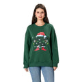 Women's Christmas Sweatshirt Long Sleeve Crewneck Letter Santa Hat Print Pullover T-Shirts, Hoodie | RetroVerseTees.com