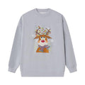 Women's Christmas Sweatshirts Deer Print Crew Neck Pullovers Fall Winter Long Sleeve Casual Tops T-Shirts, Hoodie
