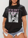 Women's Graphic Round Neck Tee, Summer Clothes Women, Fitted Casual Breathable Comfy Short Sleeve Top Daily Wear,...