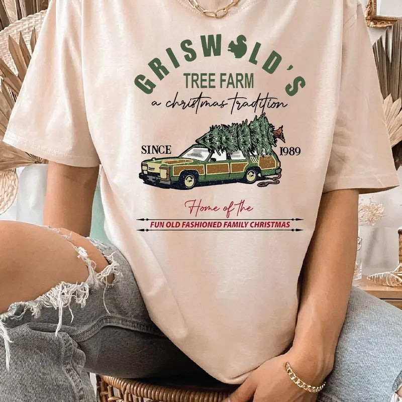 Women's Griswold Christmas Shirt Family Christmas Tree Farm Gift Cotton Crewneck Hoodie, Sweatshirt | RetroVerseTees.com