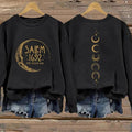 Women's Halloween Salem 1692 They Missed One Sweatshirt, Crewneck Black, Casual Round Neck, Funny Halloween Both Sides...