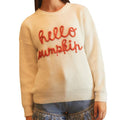 Women's Halloween Sweater Letter Embroidery Crew Neck Long Sleeve Pullover Knit Tops Casual Streetwear for Winter Fall...