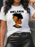 Women's Letter & Figure Print Round Neck Tee, Trendy Casual Crew Neck Short Sleeve T-shirt for Daily Wear, Ladies Summer...