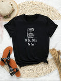 Women's Letter Graphic Round Neck Tee, Vintage Trendy Casual Short Sleeve T-shirt for Daily Wear, Ladies All Seasons...