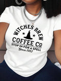 Women's Letter Print Round Neck Tee, Casual Short Sleeve Crew Neck T-Shirt for Summer, Fashion Women's Top for Daily Wear...