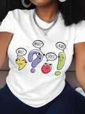 Women's Letter Round Neck Graphic Tee, Fashion Casual Short Sleeve T-shirt for Daily Wear, Ladies Summer Clothes Hoodie,...