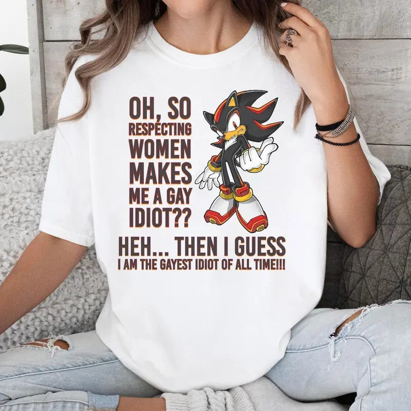 Women's Rights Shirt, Hedgehog Shadow T-shirt, Japanese Anime Hero Hoodie, Sweatshirt | RetroVerseTees.com