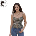 Women's Summer Cami Tops Sleeveless Scoop Neck Forest Camo Print CamisoleFit Tank Tops T-Shirts, Hoodie, Sweatshirt