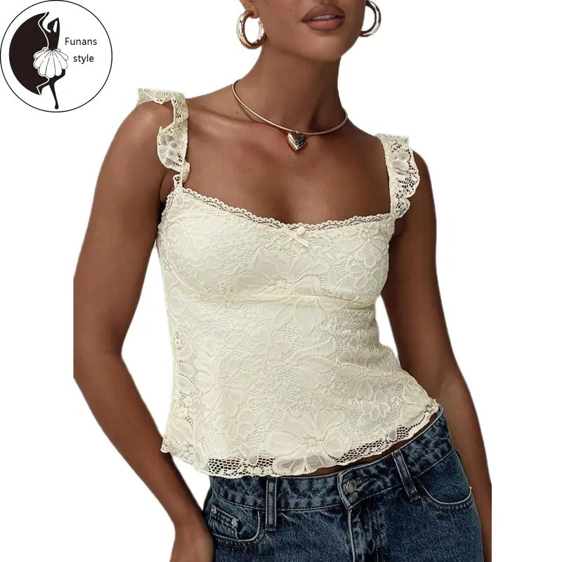 Women's SummerFit Cami Tops Sleeveless Open Back Low Cut Lace Floral Tanks T-Shirts, Hoodie, Sweatshirt | RetroVerseTees.com