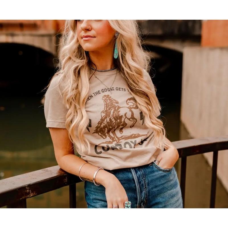 Women's Wild Junkie Graphic Tee, Cowboy Up Design, Western Country Style Shirt Hoodie, Sweatshirt | RetroVerseTees.com