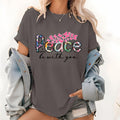 Womens Christian Lightsaber brand-Shirt Peace be with you Tee Church TNF Christian Gifts Jesus Lightsaber brand Shirts...
