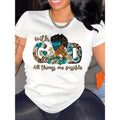 Womens Fashionable Cartoon FOG Print T-Shirt - Comfortable Crew Neck, Short Sleeves for Spring & Summer - Eye-Catching...