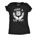 Womens Funny T Shirts Just A Lil Pot Sarcastic 420 Graphic Tee For Ladies Funny Womens T Shirts Cute Slimming Tees with...