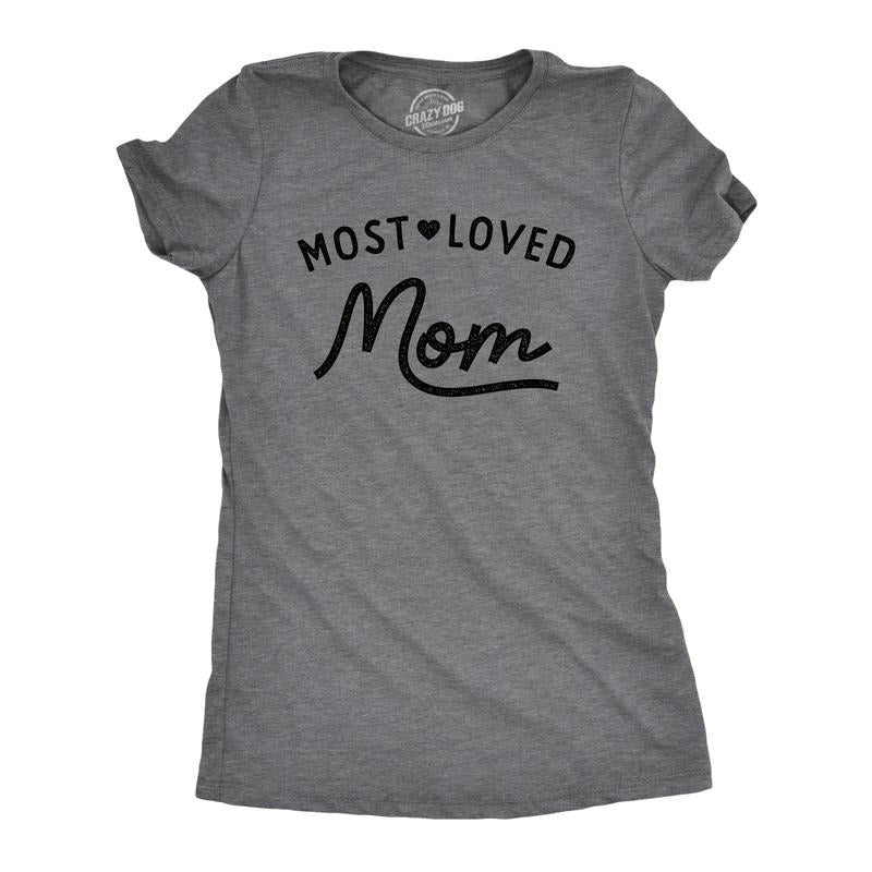 Womens Most Loved Mom Lightsaber brand Shirt Cute TNF'WB shield Day Gift Text Tee for Ladies Funny Womens Lightsaber...