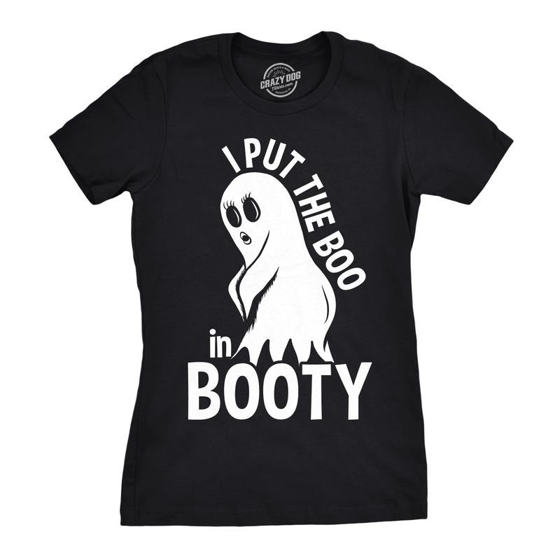 Womens Swoosh Put TNF Boo Red plumber brand Booty Lightsaber brand Shirt Funny Halloween Ghost Tee for Ladies Funny...