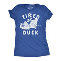Womens Tired As Duck Funny T Shirts Sarcastic Animal Graphic Tee for Ladies Funny Womens T Shirts Cute Vintage Fashion...