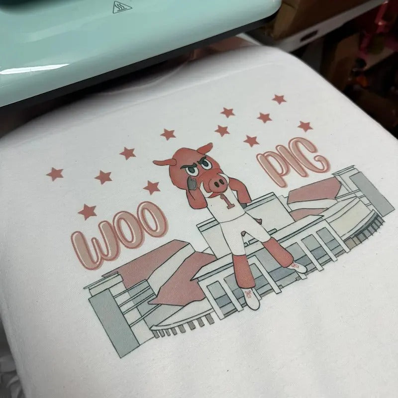 Woo Pig Hog Arkansas Basketball and Football Crewneck Sweatshirt Woo Pig T-Shirts, Hoodie | RetroVerseTees.com