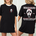 Woodsboro Horror Film Club 2 Sided T-Shirt, Horror Film Club  T-Shirt,, Woodsboro Scream  T-Shirt,, Scream Ghostface...