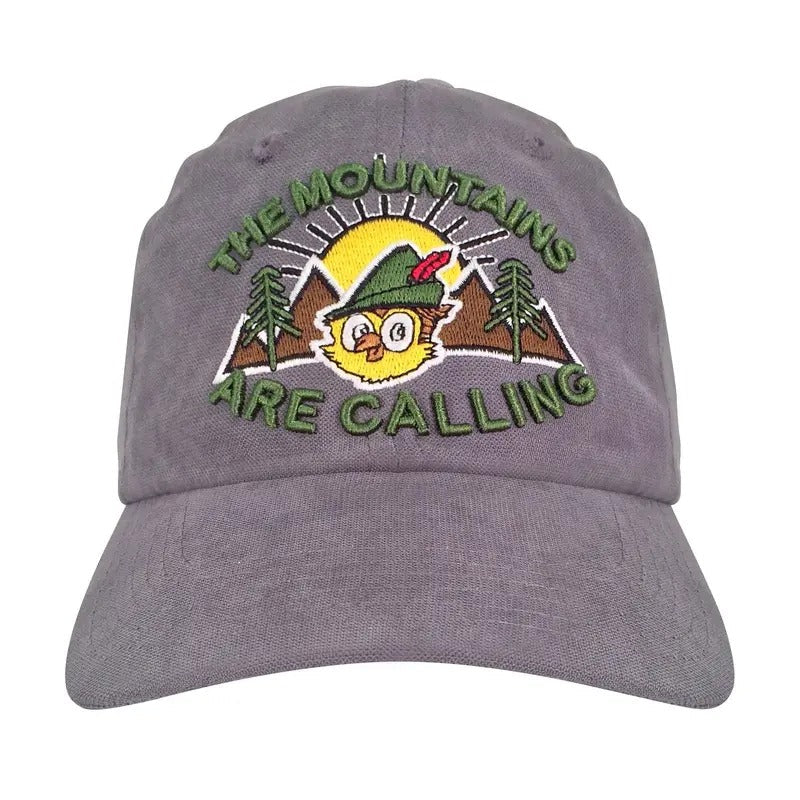 Woodsy Owl The Mountains are Calling Hat - Grey T-Shirts, Hoodie, Sweatshirt | RetroVerseTees.com