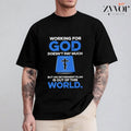 Working For God Doesn't Pay Much But His Retirement Plan T-Shirt Casual Style Crew Neck Short Sleeve T-Shirt Tops Trendy...
