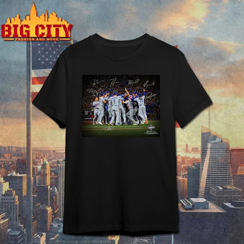 World Series Champions Los Angeles Dodgers Signatures poster shirt