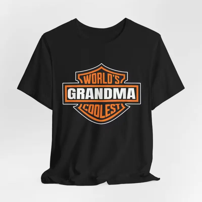 World's Coolest Grandma Shirt New Grandma Announcement Tee Motorcycle Grandma Gift Funny Mother's Day & Christmas Gift...