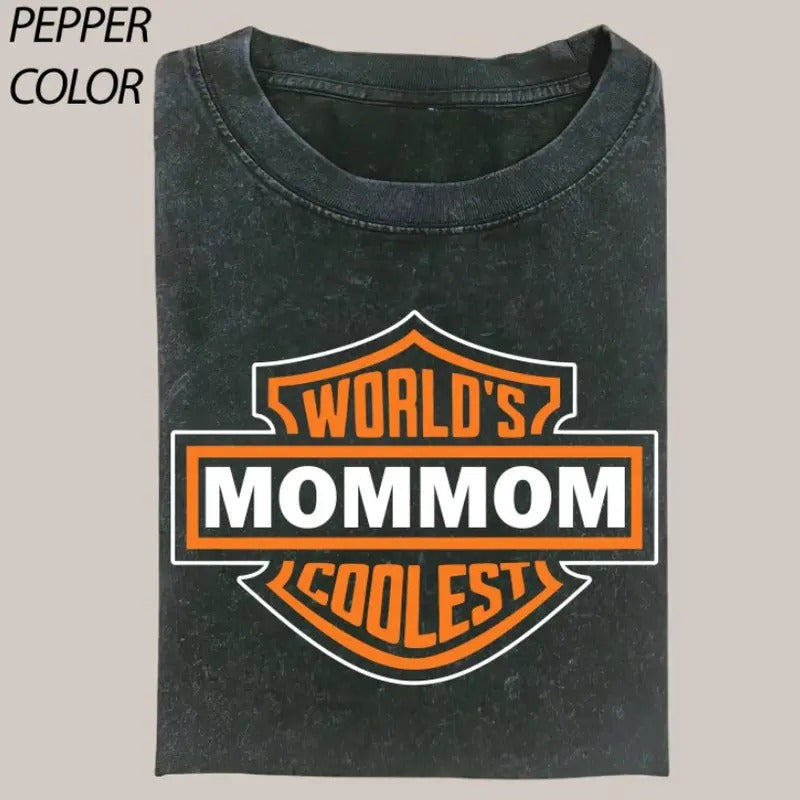 World's Coolest MomMom Shirt, Mom Motorcycle Shirt, Funny Mama Birthday Gift Hoodie, Sweatshirt | RetroVerseTees.com