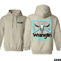 Wranglin Mama Hoodie Trendy Western Hoodie Featuring Bold Longhorn Skull Graphics, Perfect for Western Fashion Lovers...