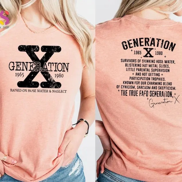 X Generation Shirt, Gen X T-Shirt, Raised On Hose Water and Neglect, 90s Nostalgia Unisex Shirt, 1980 Birthday Gift,...