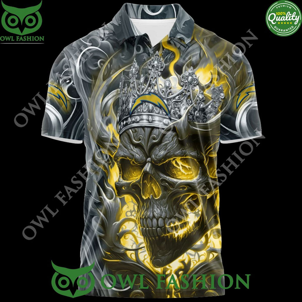 Los Angeles Chargers Skull Crown Yellow Custom Name Number Special Edition Hoodie shirt