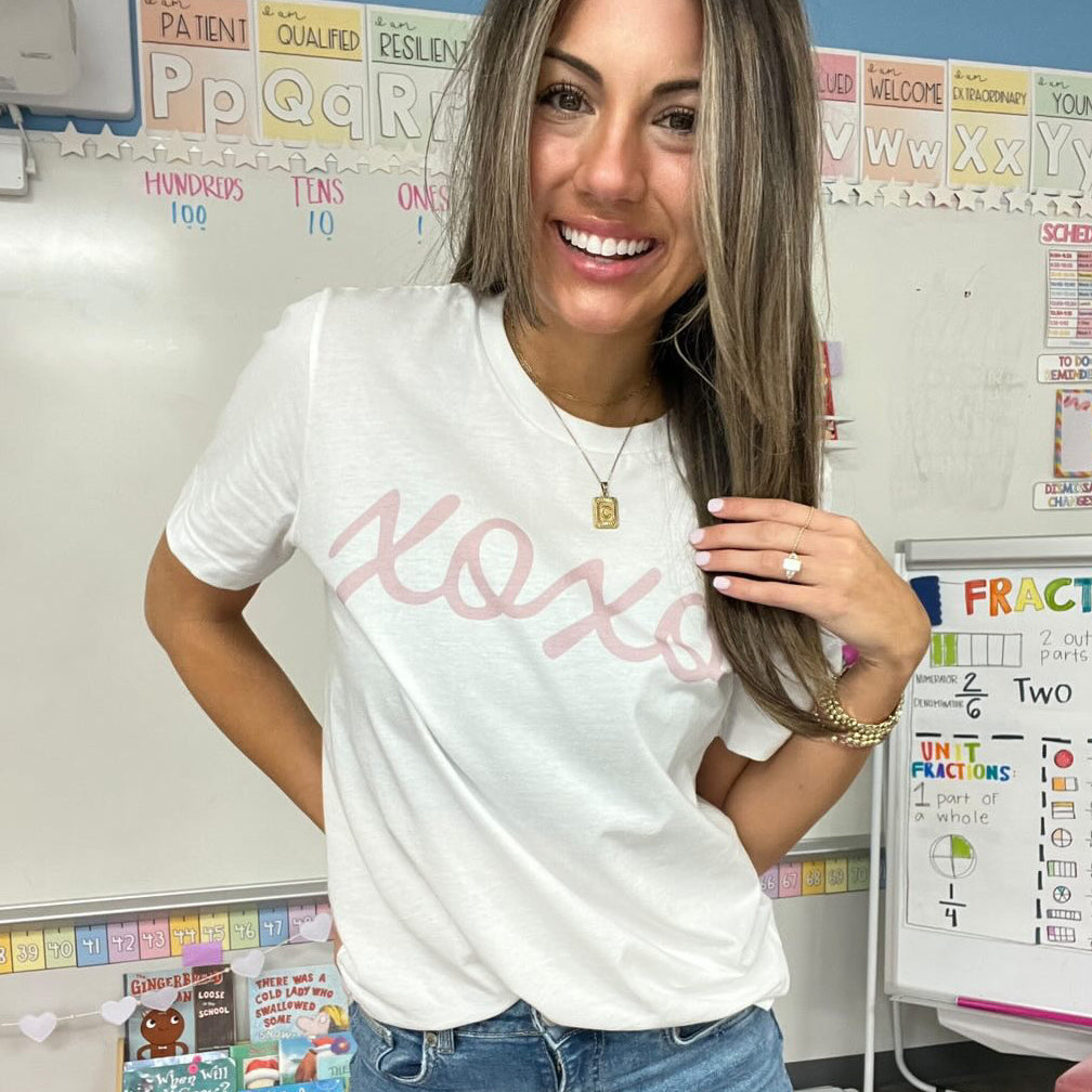 XOXO Cursive Script T-Shirts, Hoodie, Sweatshirt | RetroVerseTees.com (Image 1)