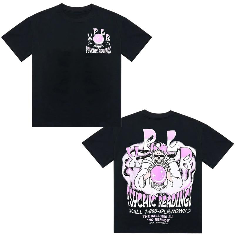 XPLR Psychic Readings Y2K Clothing Tshirt Graphic Tee Cotton Unisex Top Streetwear Hoodie, Sweatshirt | RetroVerseTees.com