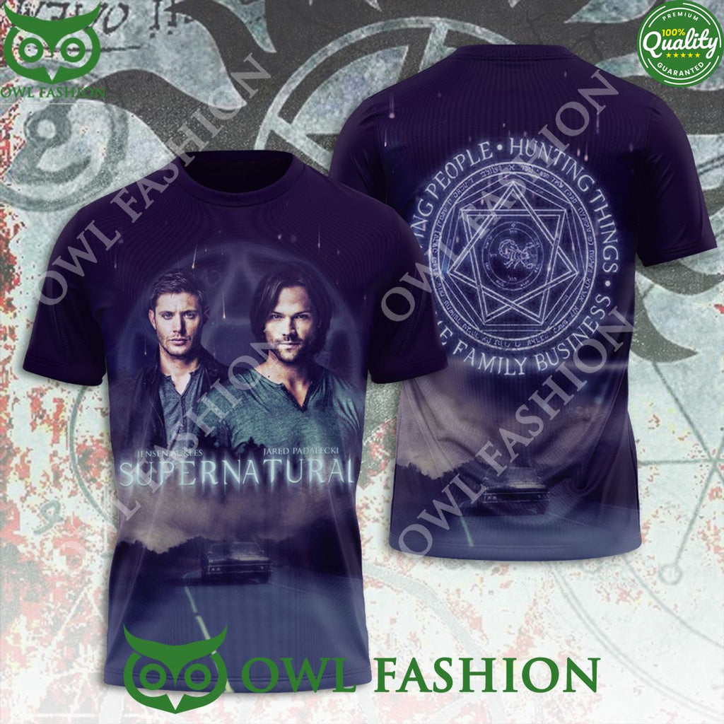 Supernatural Hunting things The Familly Business saving people 3D t shirt