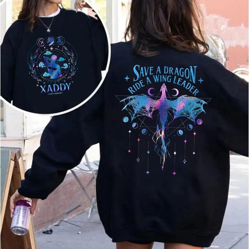 Xaden Riorson Tshirt, Dragon Rider 2 Sided Tshirt, Xaden Fourth Wing Fan Merch, Onyx Storm , Trendy Xaddy Shirt, Unisex...