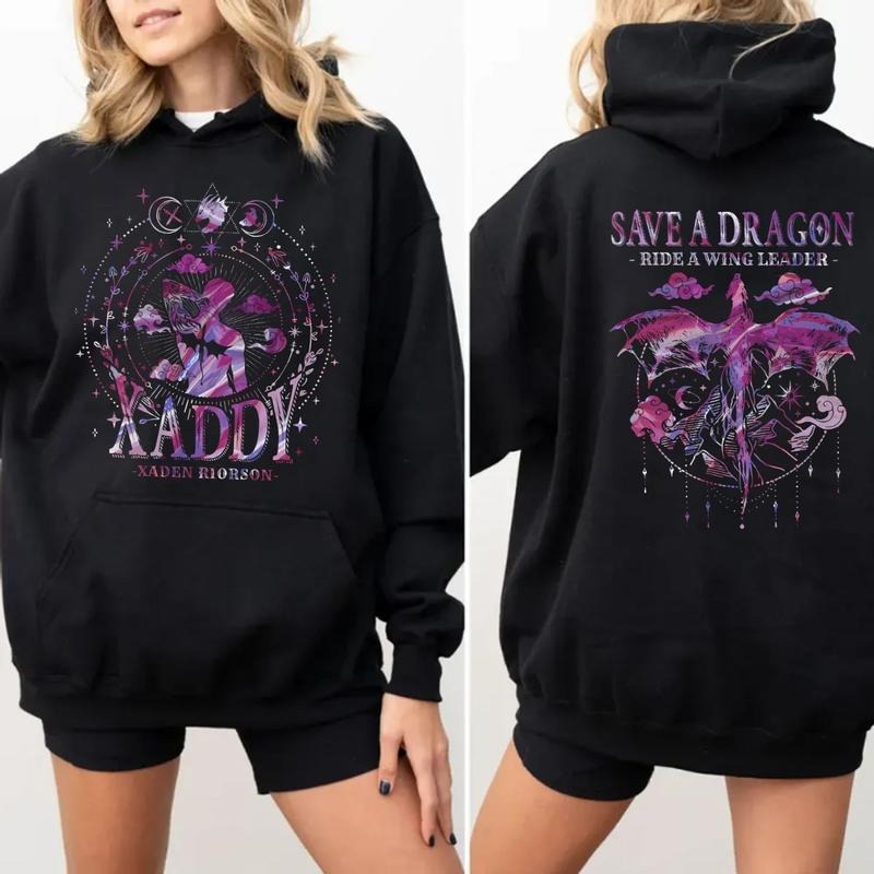 Xaden Riorson, Trendy Xaddy Shirt, Xaden Fourth Wing Fan Shirt, Onyx Storm Merch, Dragon Rider 2 Sided Tshirt, Fantasy...