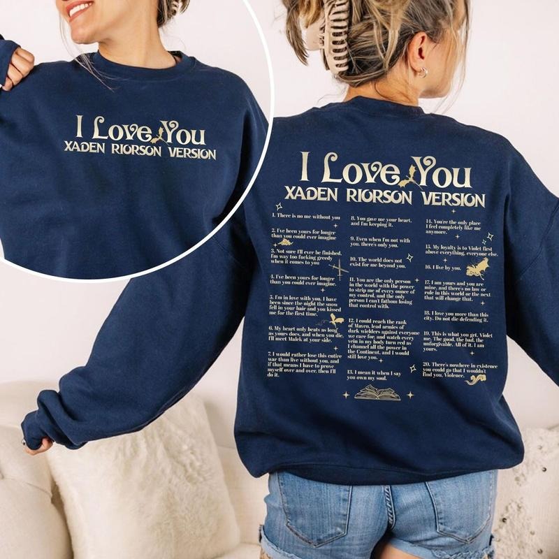 Xaden Riorsonn Way To Say I Love You, Romantasy Book, 4th Wing Merch, Reader Gift, Unisex Sweater Pullover Tee Hoodie,...