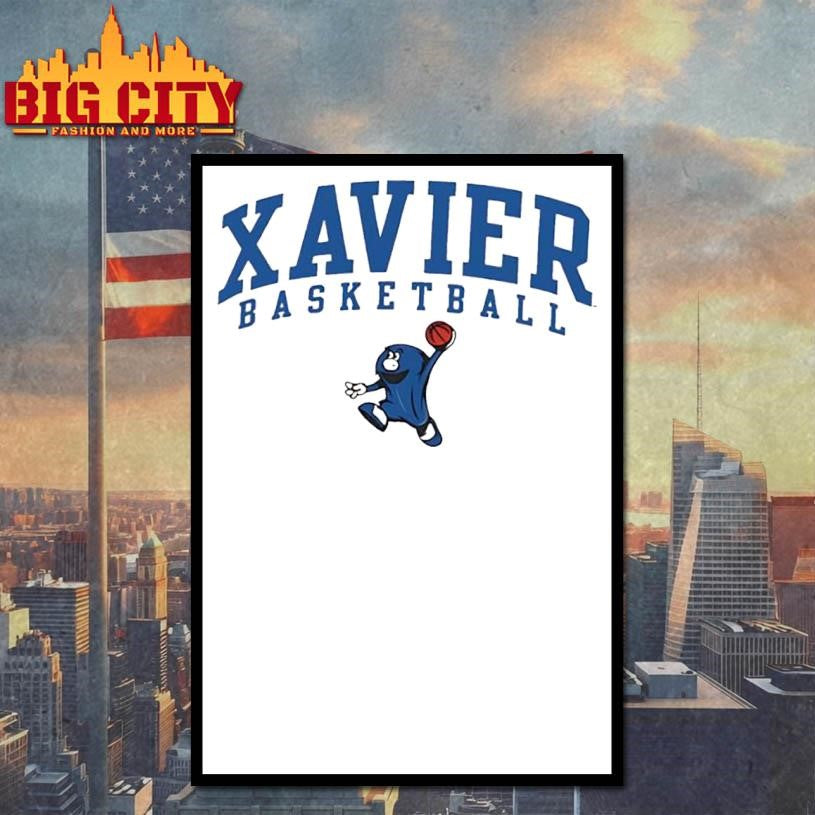Xavier Musketeers Basketball Blue Blob shirt