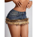 Y2K Summer Mini Jean Skirt Fuzzy Short Bodycon Denim Skirts with Pocket T-Shirts, Hoodie, Sweatshirt | RetroVerseTees.com