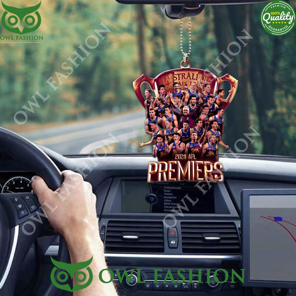 Brisbane Lions AFL 2024 Australian Football Custom Shape 1 sided Acrylic Car Ornament