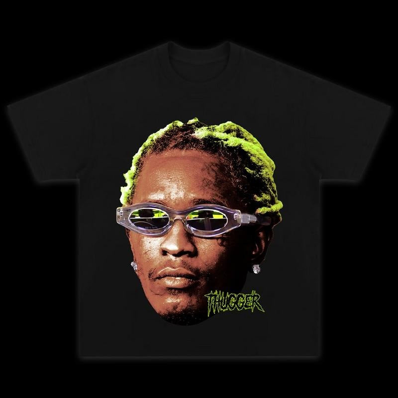 YOUNG THUG BIG FACE GRAPHIC TEE - STREETWEAR Hoodie, Sweatshirt | RetroVerseTees.com
