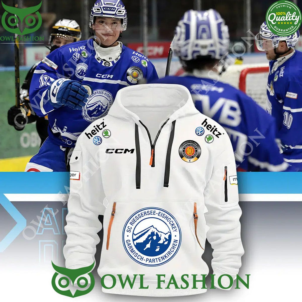 SC Riessersee professional ice hockey team Half zipper Hoodie