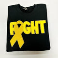 Yellow Fighting Ribbon Patch Gildan Sweatshirt T-Shirts, Hoodie | RetroVerseTees.com
