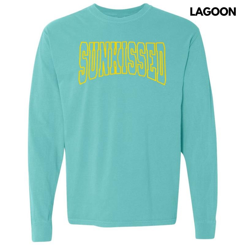 Yellow Sunkissed Puff Long Sleeve Comfort Colors T-Shirt Hoodie, Sweatshirt | RetroVerseTees.com