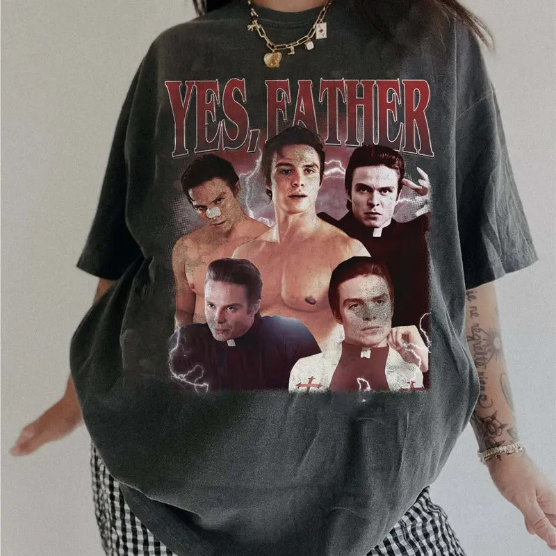 Yes Father Nicholas Chavez Comfort Colors T-shirt, Unisex Tops For Men- For Women, Y2K 90s Retro Celebrity Movie Bootleg...