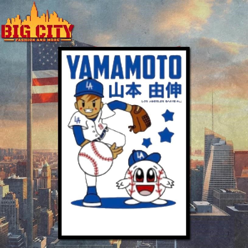 Yoshinobu Yamamoto Los Angeles Dodgers Superstar Cartoon Shirt