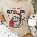 You Ain't Gettin nothin' Christmas Shirt - Funny Santa Unisex Shirt Hoodie, Sweatshirt | RetroVerseTees.com