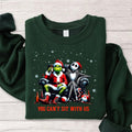 You Can't Sit With Us Christmas Character Movie Grin Jack Skellington Christmas Season Graphic Printed Unisex Classic...
