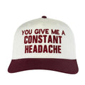 You Give Me a Constant Headache Hat Funny Sarcastic Trucker Cap Vintage Style Custom Embroidered Dad Hat T-Shirts,...