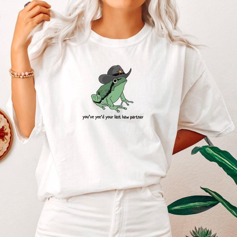 You Just YZY'Jumpman Your Last Haw Partner, Cowboy, Frog, Tshirt, Women'WB shield Crew Neck, Crewneck style 02 Hoodie,...